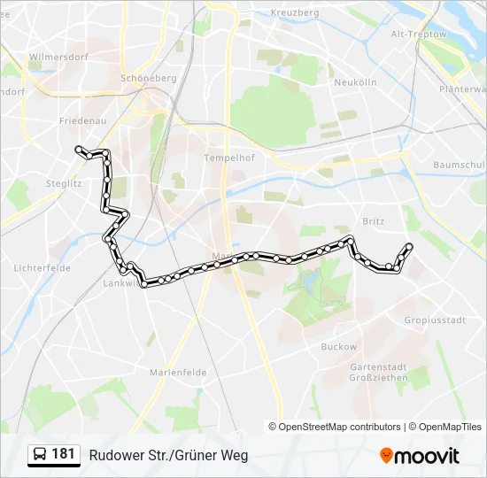 181 Bus Line Map