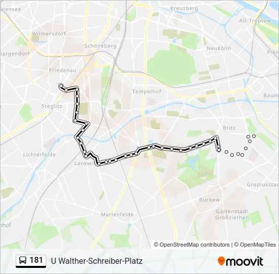181 Bus Line Map