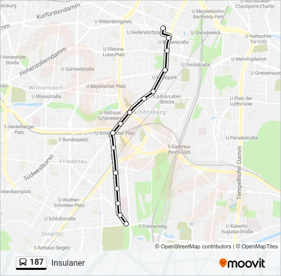 187 Bus Line Map