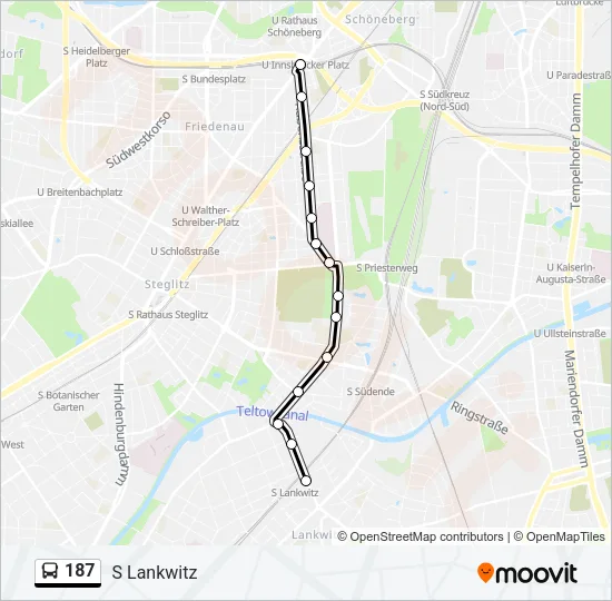 187 Bus Line Map