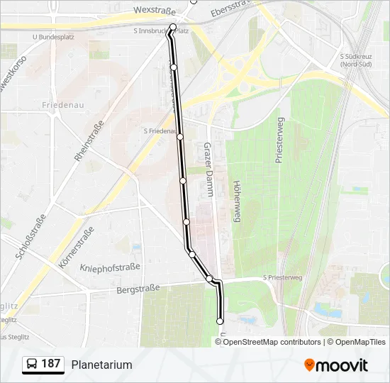 187 Bus Line Map