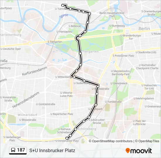 187 Bus Line Map