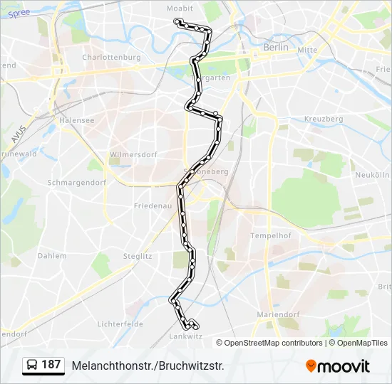 187 Bus Line Map