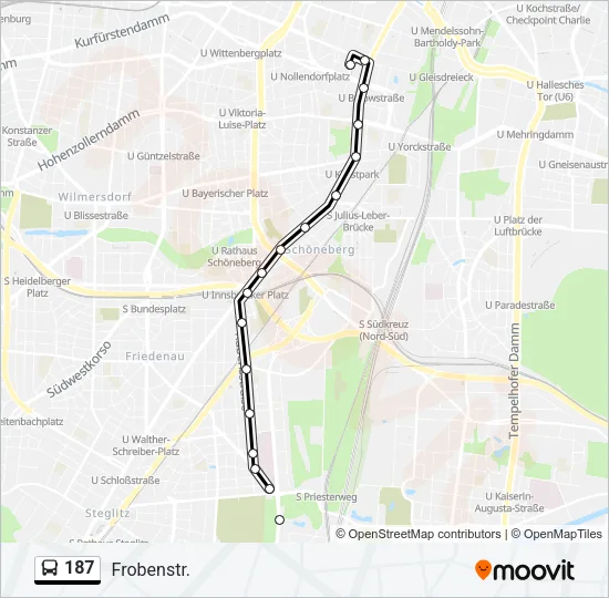 187 Bus Line Map