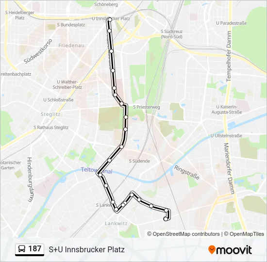 187 Bus Line Map