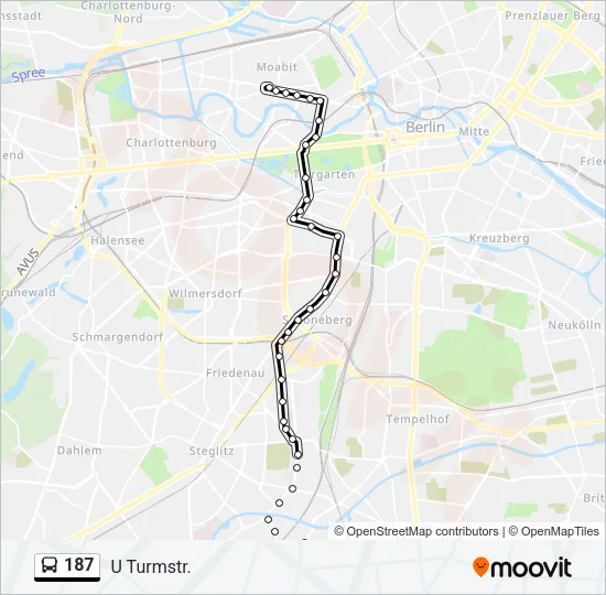 187 Bus Line Map