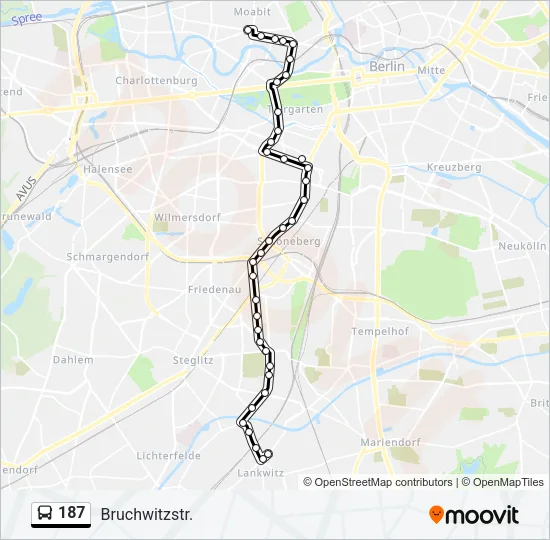 187 Bus Line Map