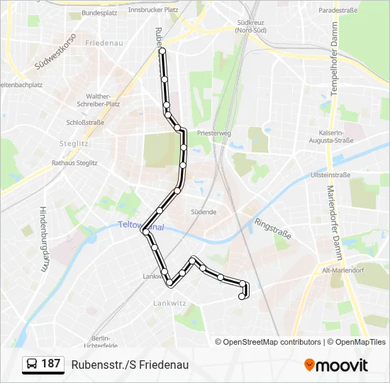 187 Bus Line Map