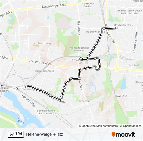 194 Bus Line Map
