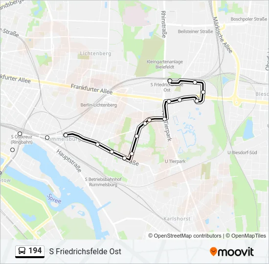 194 Bus Line Map