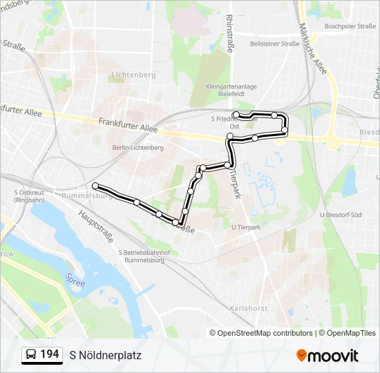 194 Bus Line Map