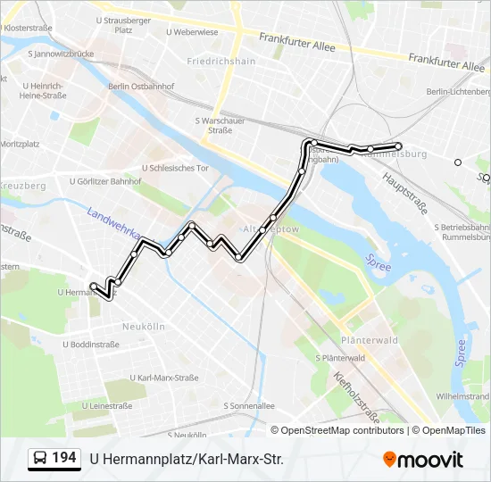 194 Bus Line Map
