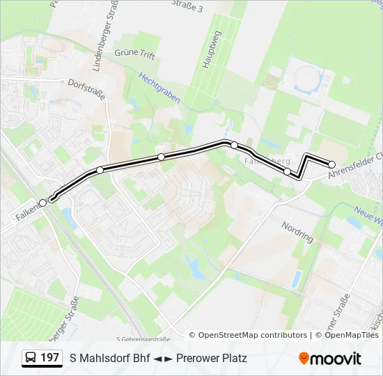 Автобус 197: карта маршрута