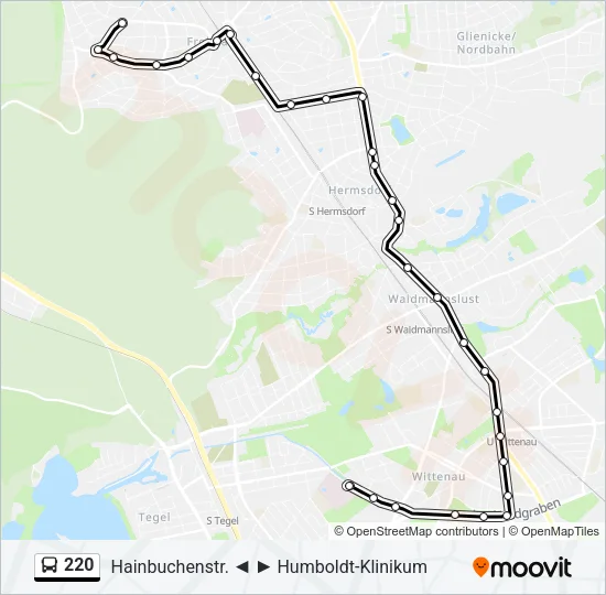 220 Bus Line Map