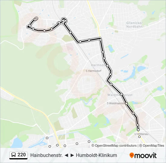 220 Bus Line Map