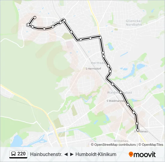 220 Bus Line Map