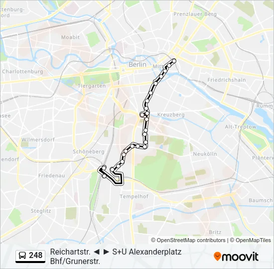 248 Bus Line Map