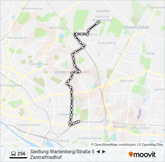 256 Bus Line Map