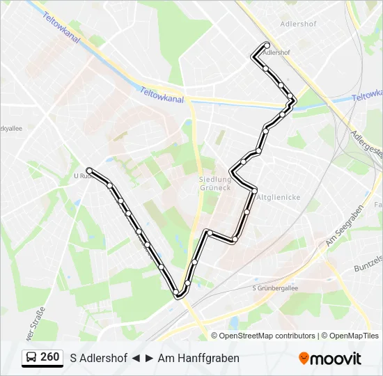 260 Bus Line Map