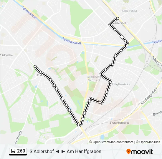 260 Bus Line Map