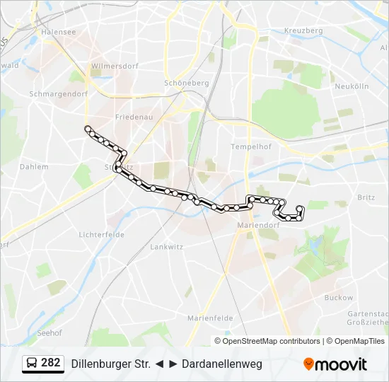 282 Bus Line Map