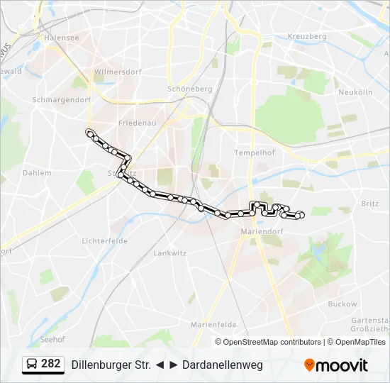 282 Bus Line Map