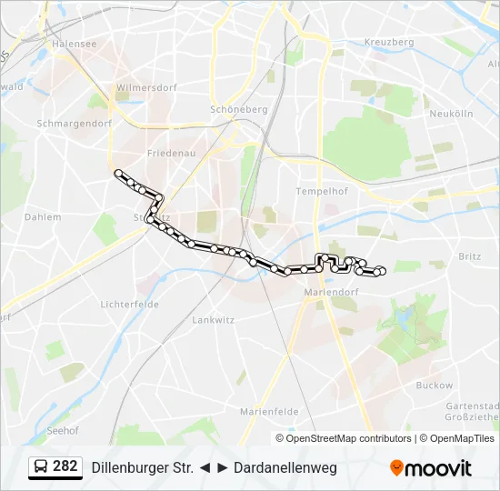 282 Bus Line Map