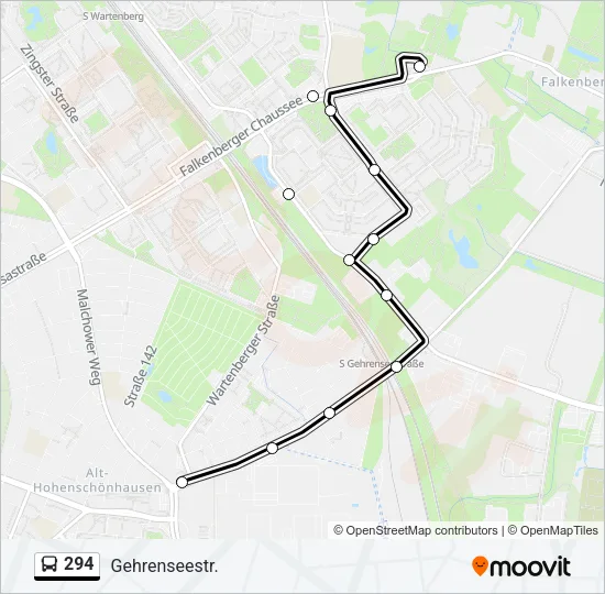 294 Bus Line Map