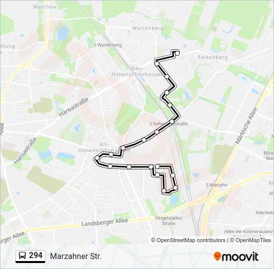 294 Bus Line Map