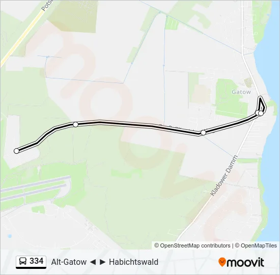 334 Bus Line Map
