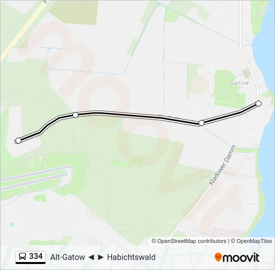 334 Bus Line Map