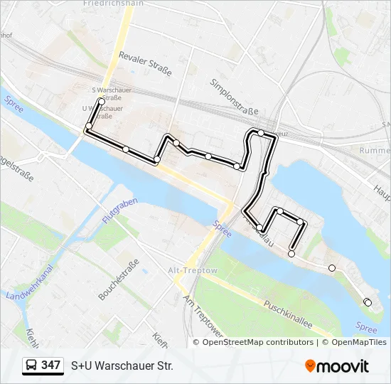 Автобус 347: карта маршрута