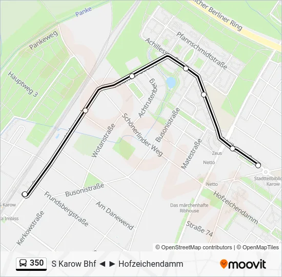 Автобус 350: карта маршрута