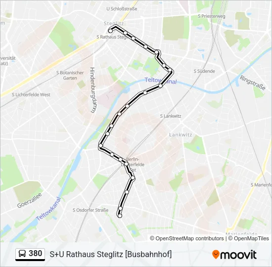 380 Bus Line Map