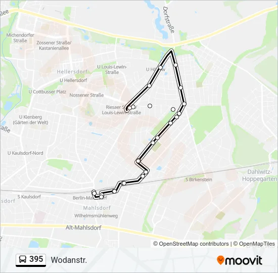 395 Bus Line Map