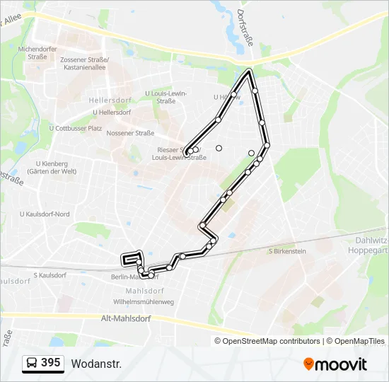 395 Bus Line Map