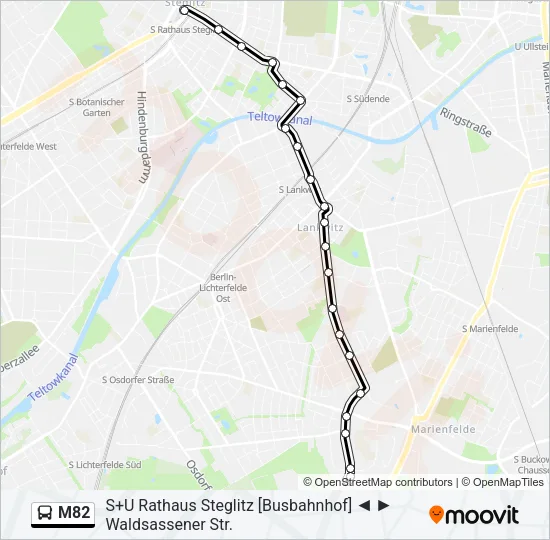 M82 Bus Line Map