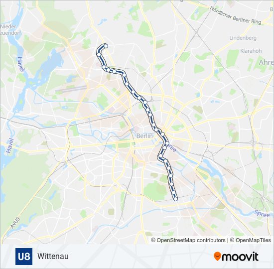 U-Bahnlinie U8 Karte