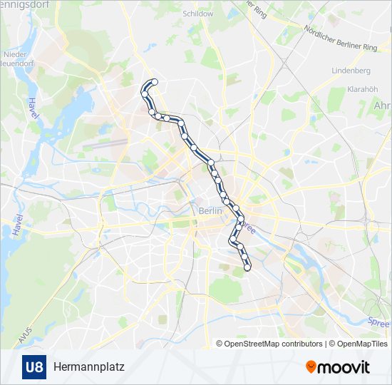 U-Bahnlinie U8 Karte