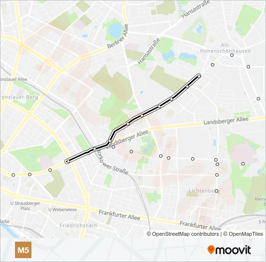 M5 Light Rail Line Map