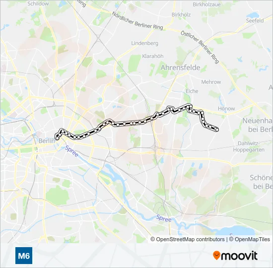 M6 Light Rail Line Map