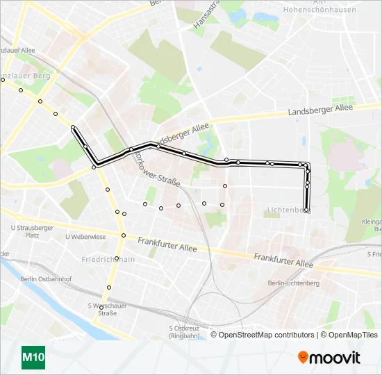 M10 Light Rail Line Map