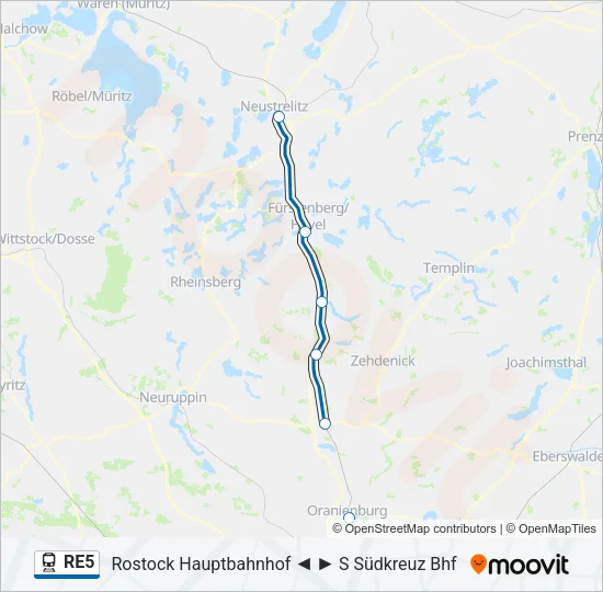 RE5 Train Line Map