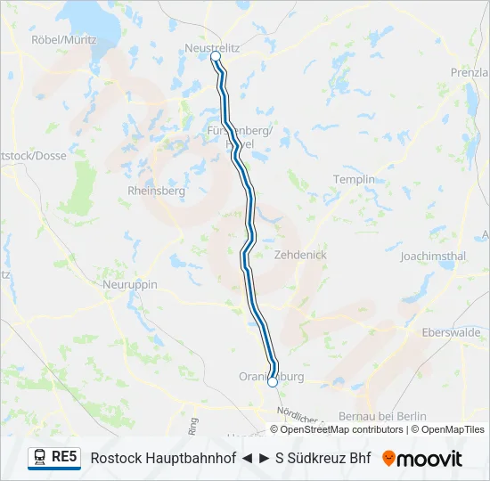 RE5 Train Line Map