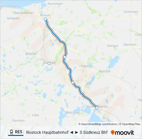 RE5 Train Line Map