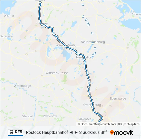 RE5 Train Line Map