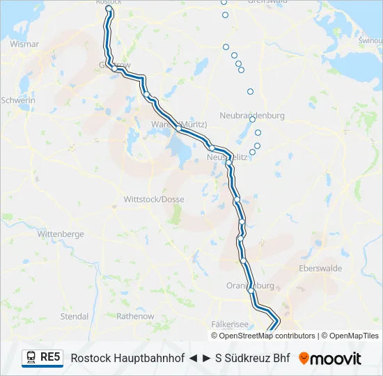 RE5 Train Line Map