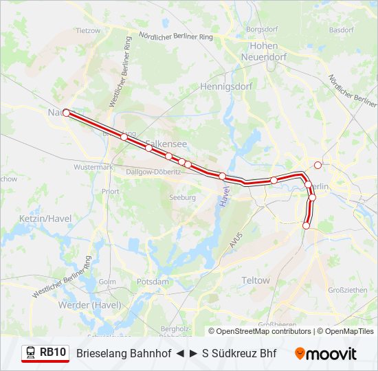 RB10 train Line Map