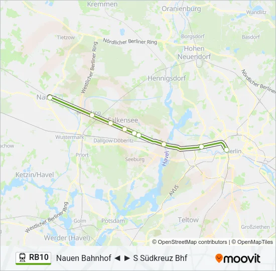 RB10 Train Line Map
