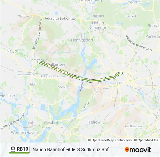 RB10 Train Line Map